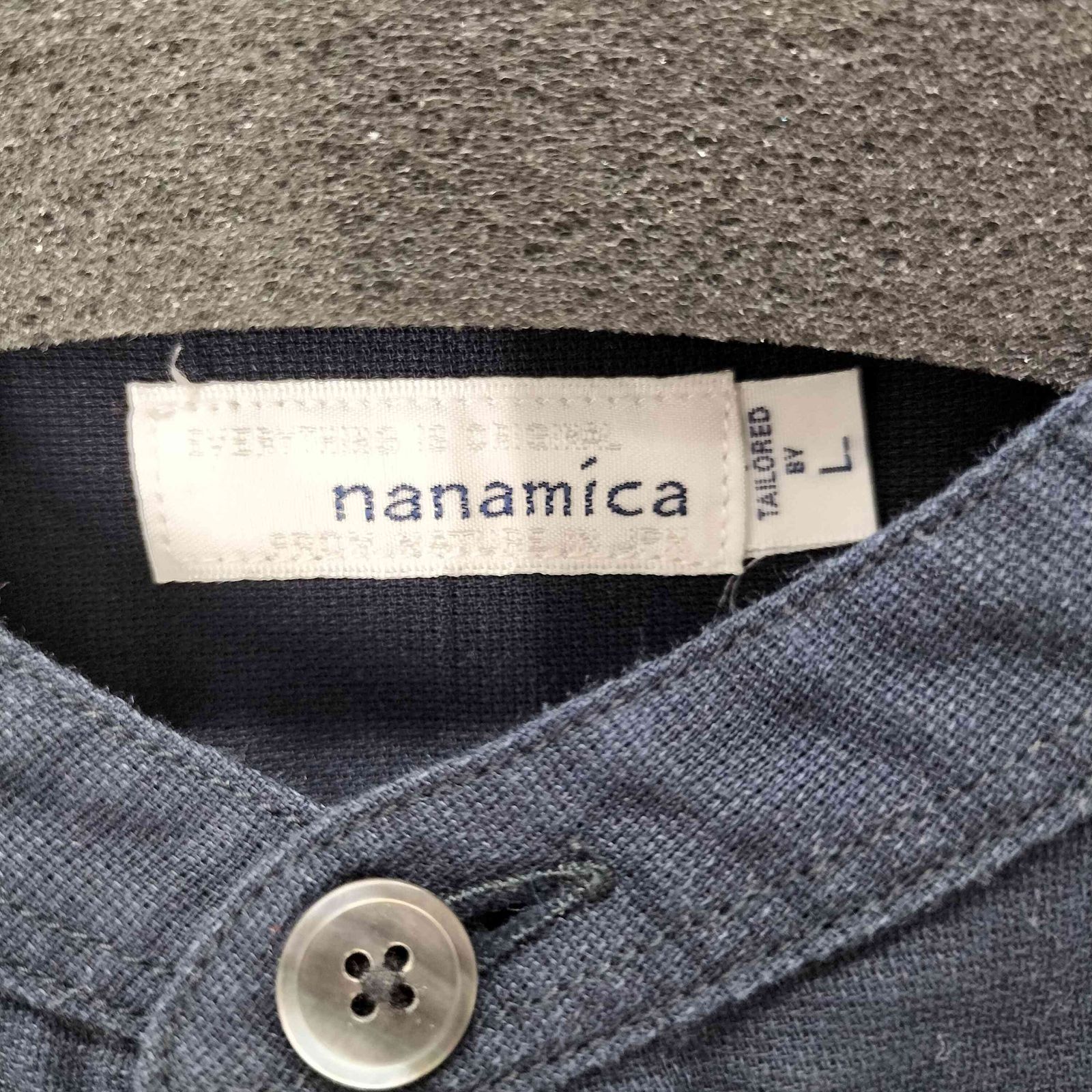 ナナミカ nanamica Band Collar Panama Shirt バンドカラーパナマシャツ メンズ JPN：L 