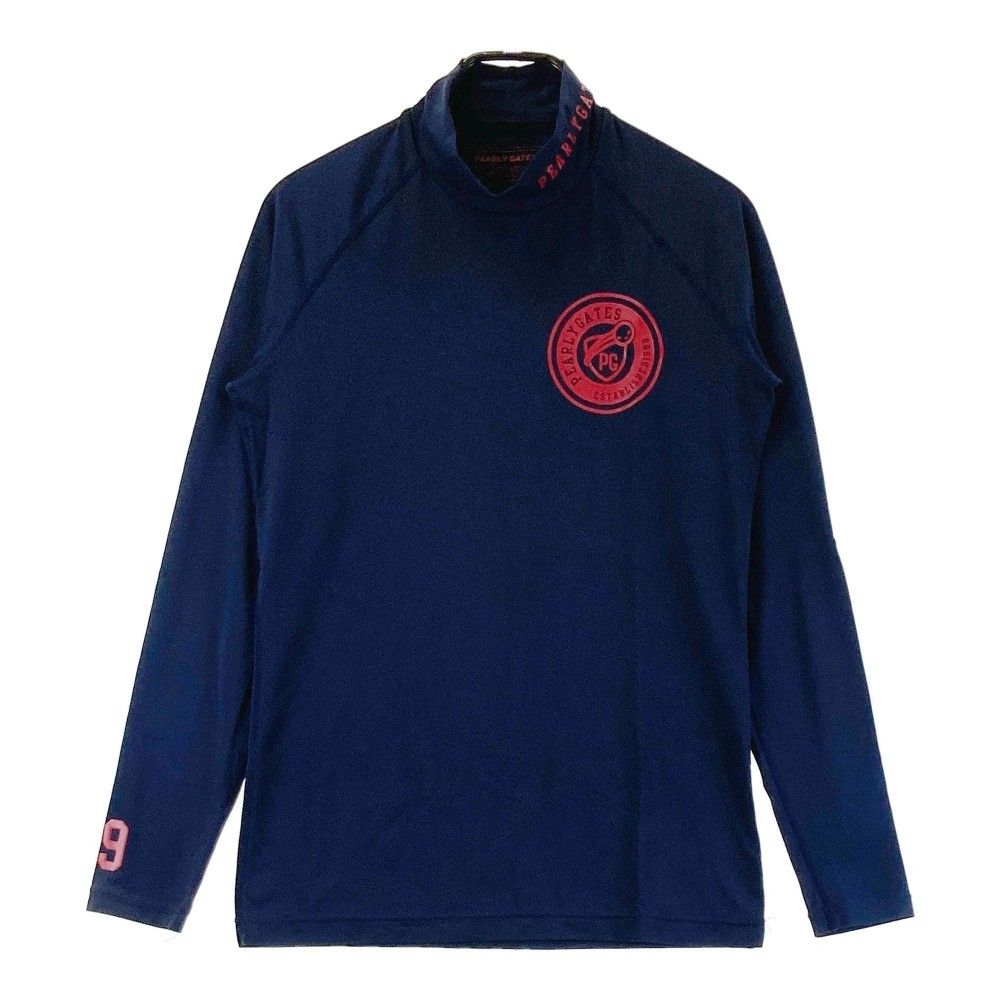 サイズ：4 PEARLY GATES パーリーゲイツ  ハイネック 長袖 インナーTシャツ  ネイビー系 [240101341489]# ゴルフウェア メンズ ストスト