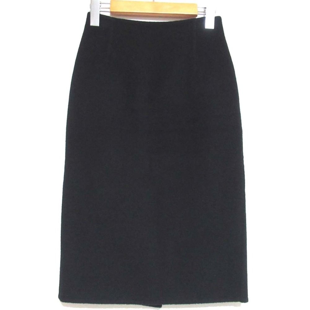 MADISON BLUE マディソンブルー REVER HIGH WAIST TIGHT SKIRT カシミヤブレンド ひざ丈 ハイウエスト タイトスカート 0 黒 レディース 古着
