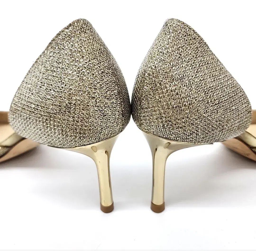 【即購入OK⭕️】JIMMY CHOO ゴールド グリッター ハイヒール Jimmy Choo(ジミーチュウ) グリッター ゴールド ヒール シューズ