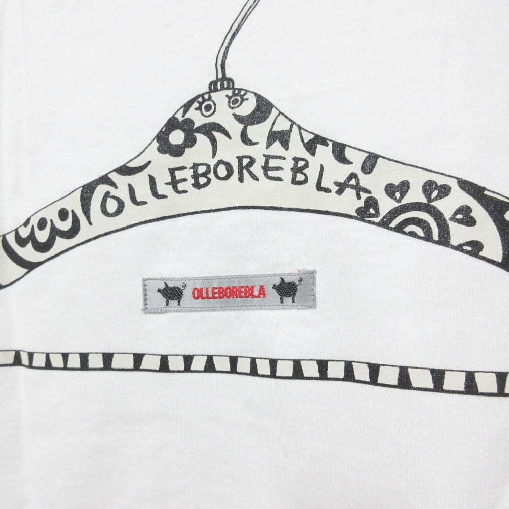 美品 OLLEBOREBLA アルベロベロ オレボレブラ ぶたさん フリルカットソー Tシャツ ホワイト レディース 古着 中古 美品 OLLEBOREBLA アルベロベロ オレボレブラ ぶたさん フリル