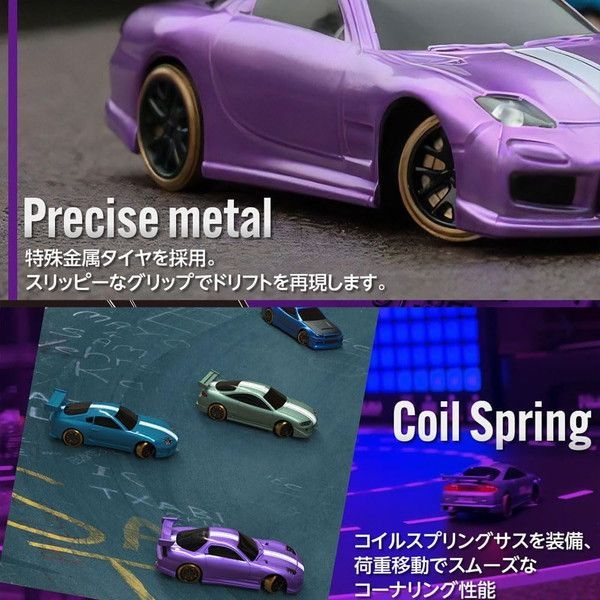 新品 HiTEC Turbo Racing 1/76 C62 ドリフトカー グリーン 2.4GHz 技適