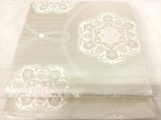 正絹 袋帯 作り帯 坂東三津五郎 花布季 やまと誂製 未使用品 逸品 新品 さが美謹製 螺鈿作家 藤本隆士 落款 優彩錦“華を湛え光に