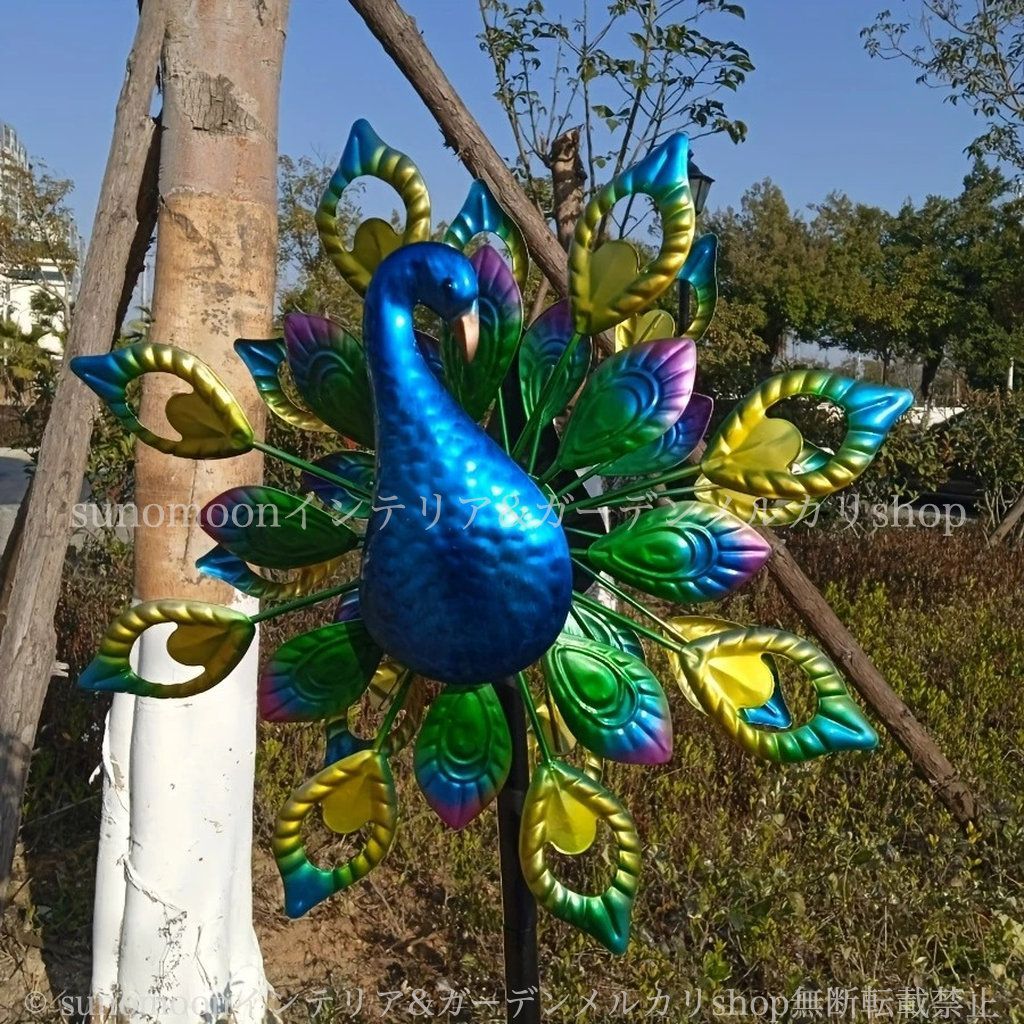 庭の装飾 風車 不死鳥 鳥 お洒落 ガーデン雑貨 ガーデンオブジェ カラフル 4-7 ガーデンインテリア おしゃれ 雑貨 ガーデニング 神 ガーデン 鳳凰 フェニックス インテリア 美しい