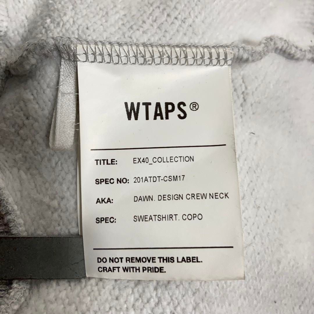美品】WTAPS スウェット ビッグロゴ アッシュグレー サイズ1