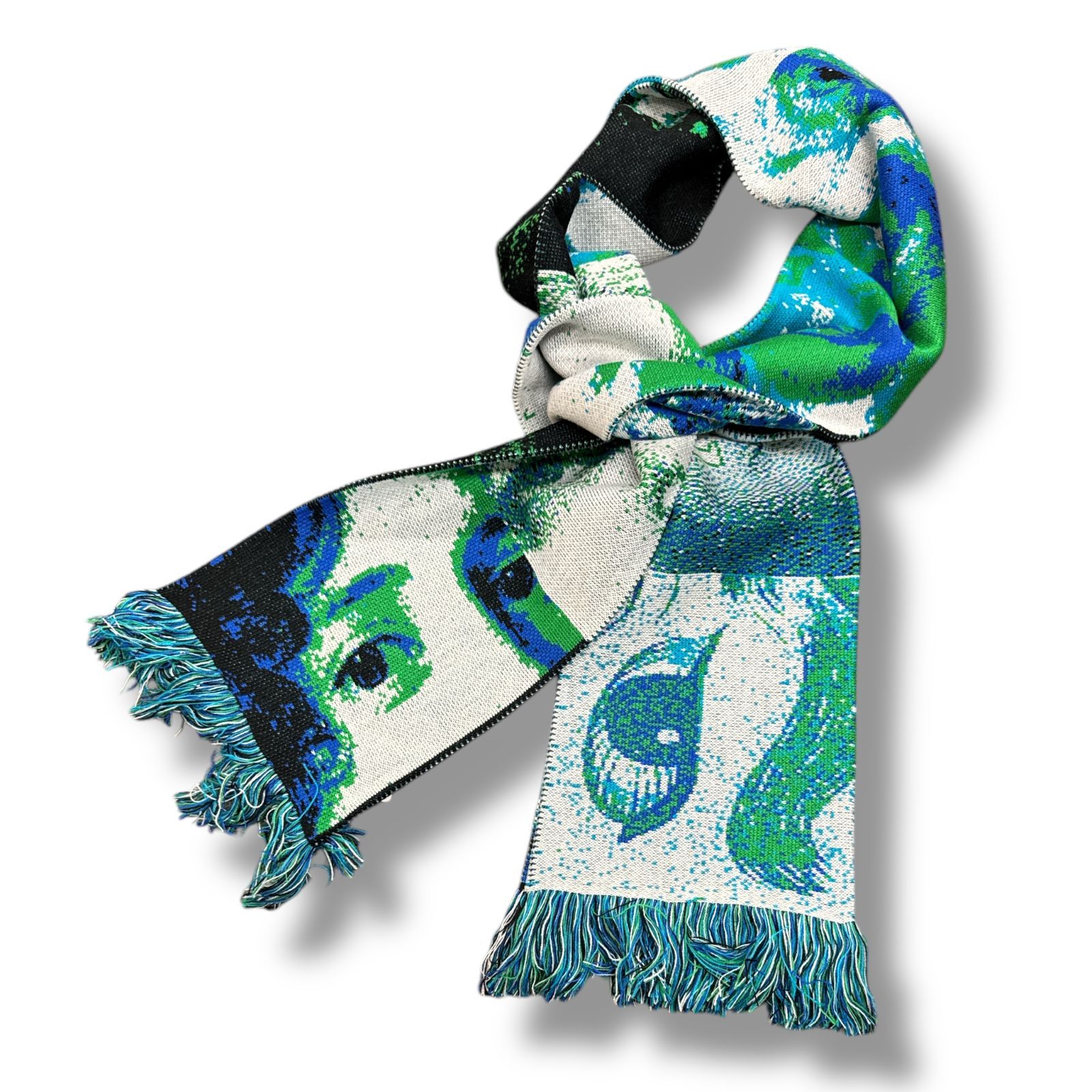 参考上代26400円 未使用品 Montmartre New York Blue oeil scarf