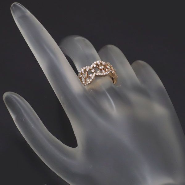 セイレーンアズーロ K18PG ローズカット ダイヤモンド リング 0.08ct  