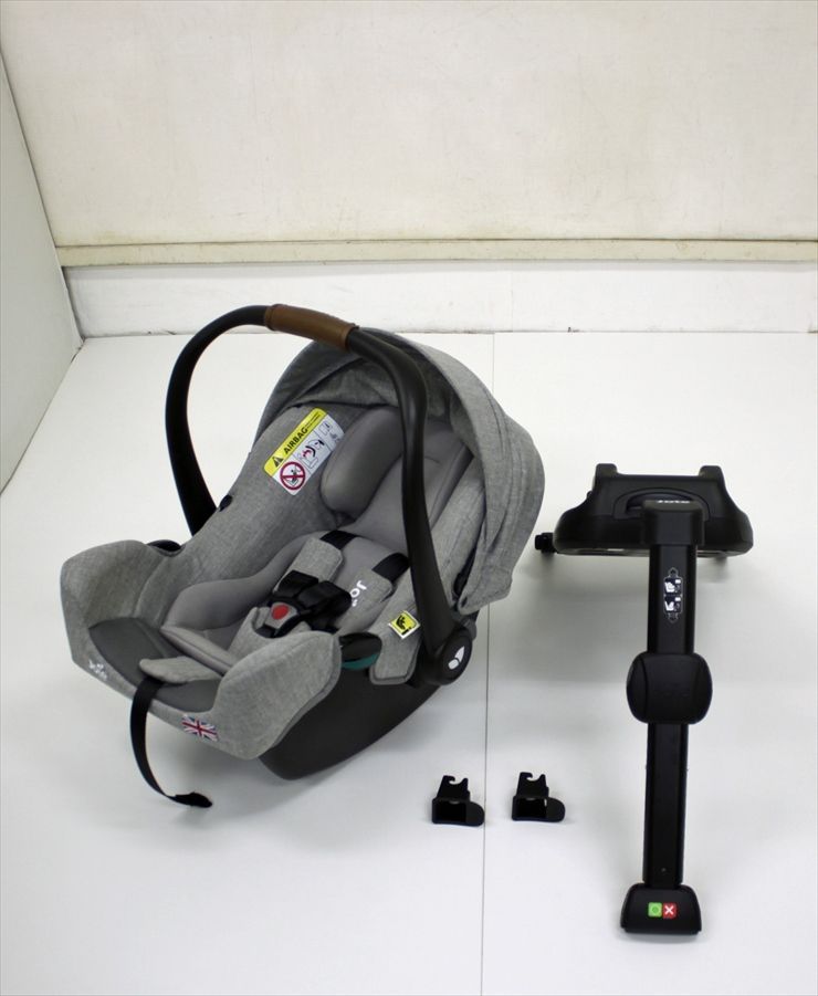 ジョイー i-Snug2 グレー 38205 ベビーシート 新生児OK ＋ i-Base lx2 38216 セット クリーニング済み A889001t