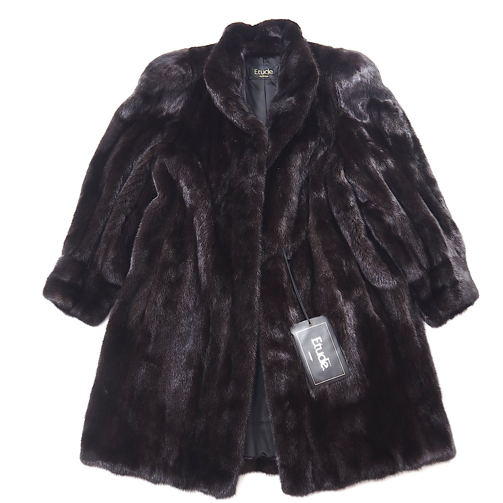 ♥ SAGA MINK サガミンク グラマミンク ミンクファー 毛皮 コート ミドル丈 艶やか 柔らか ダークブラウン F レディース ヴィンテージ 5-ZIF526 WWW_USTAUSTRALIA_COM_AU