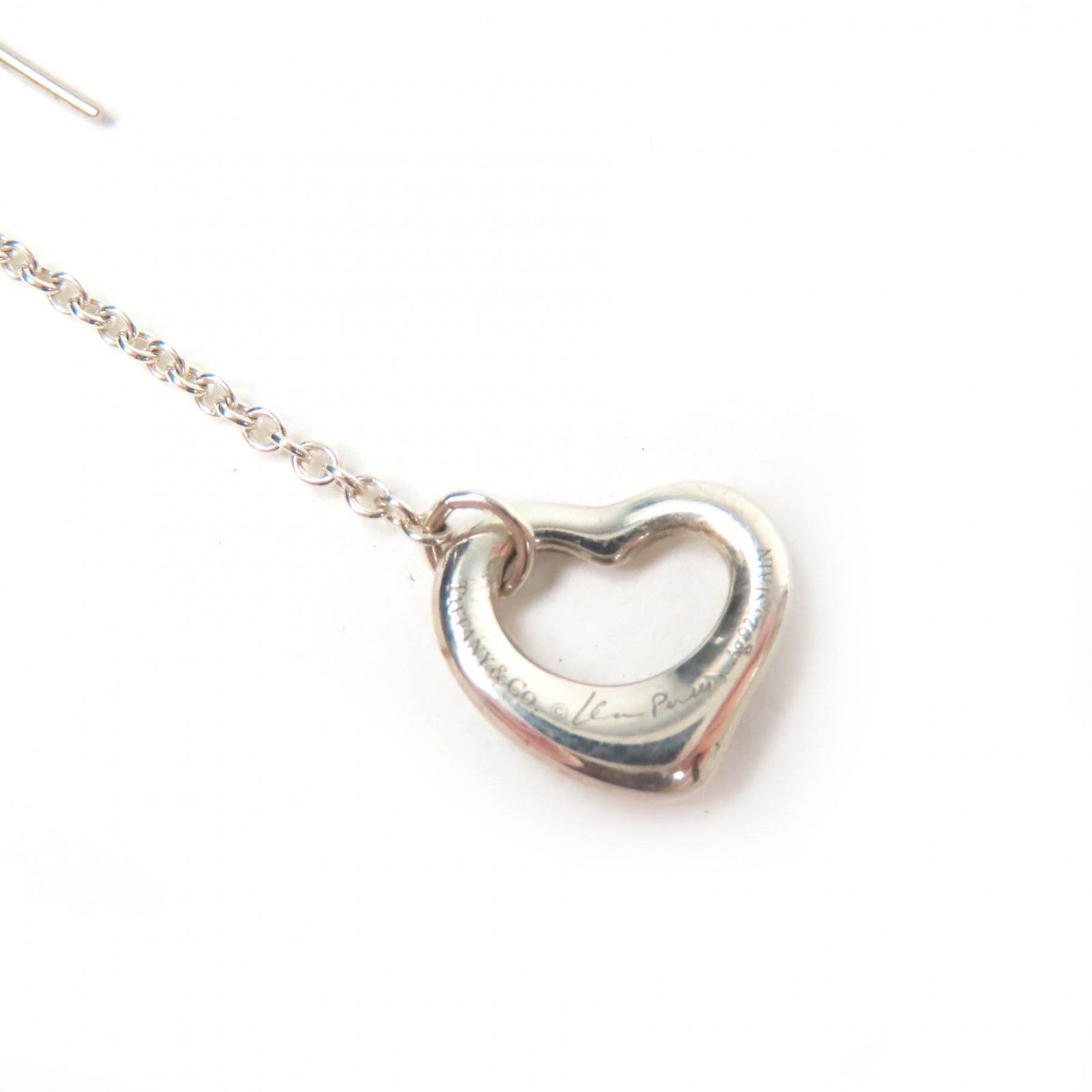 ティファニー オープン ハート ドロップ ピアス　シルバー ティファニー エルサペレッティ♡オープンハート ドロップピアス