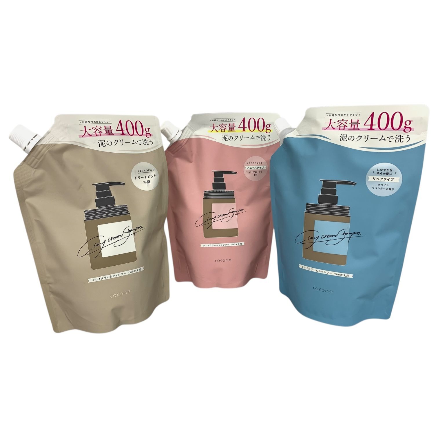 はぐくみクリームシャンプー 400g 2本➕詰め替え5パックセット はぐくみクリームシャンプー 400g 2本➕詰め替え5パックセット COCONO