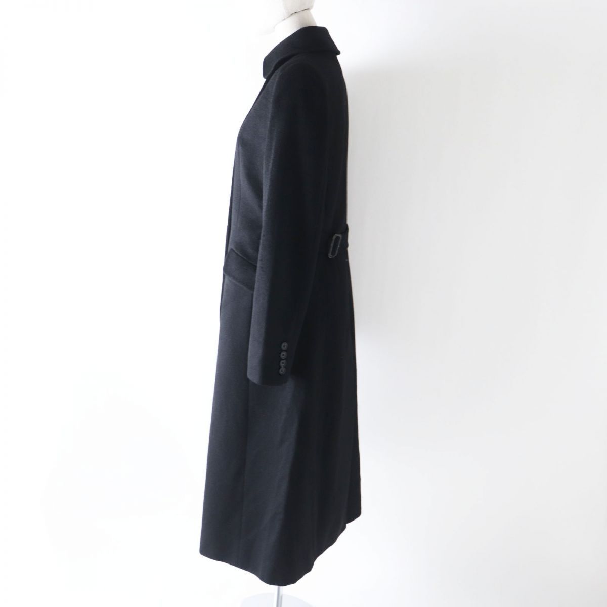 MaxMara 黒 チェスターコート イタリア製　白たタグ 美品✨ マックスマーラ 白タグ ロングコート カシミヤ ダブル