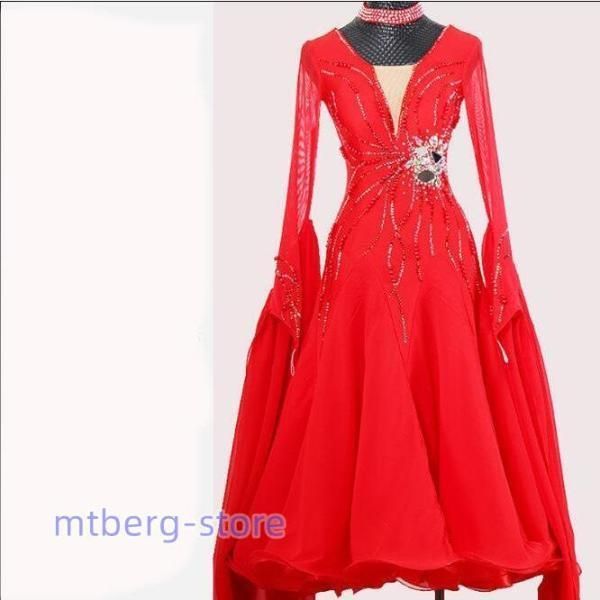 社交ダンスドレス モダンダンス　刺繍 キラキラ　シャンパン オーダーメイド 社交ダンスドレス モダンダンス 刺繍 キラキラ シャンパン オーダー