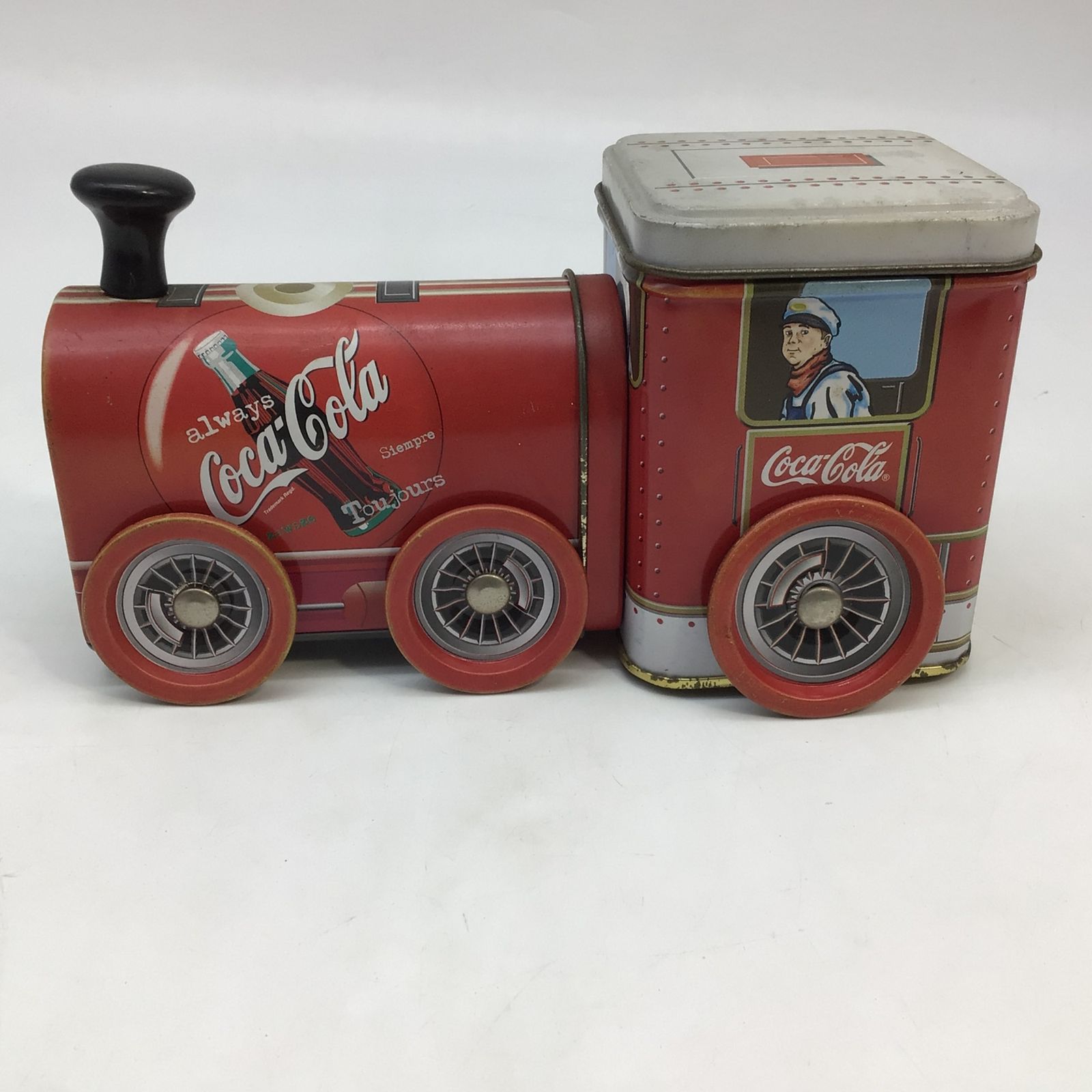 8117 アメリカン雑貨 Coca-Cola コカコーラ ブリキ缶 機関車