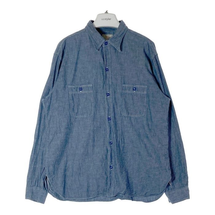 Buzz Rickson´s バズリクソンズ BR25995 BLUE CHAMBRAY WORK SHIRT シャンブレー ワーク シャツ インディゴ size18-18・1/2