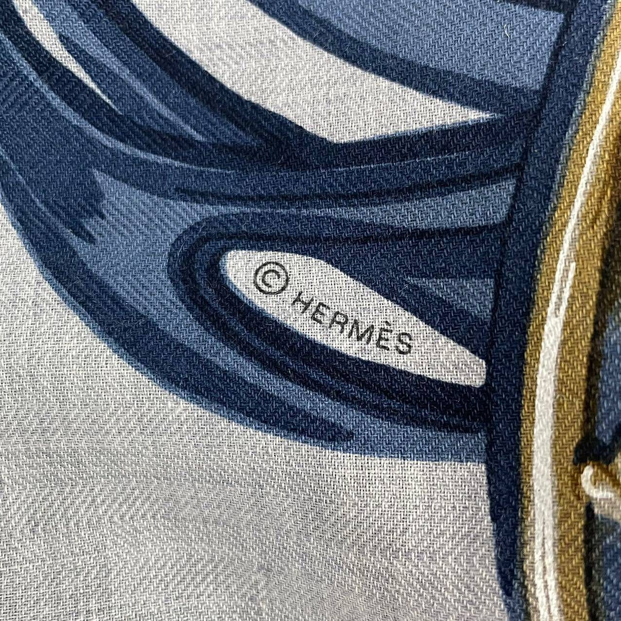 極美品 HERMES エルメス 大判 カレ140 シルク × カシミヤ