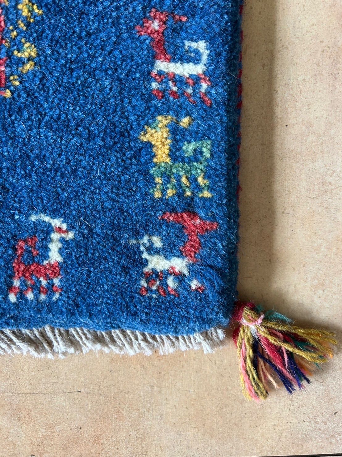 ギャッベ座布団 ペルシャ 手織りサイズ 38\39cm No 22-6482 ギャッベ座布団 ペルシャ サイズ 389cm No 22-6482 ギャッベ 座布団