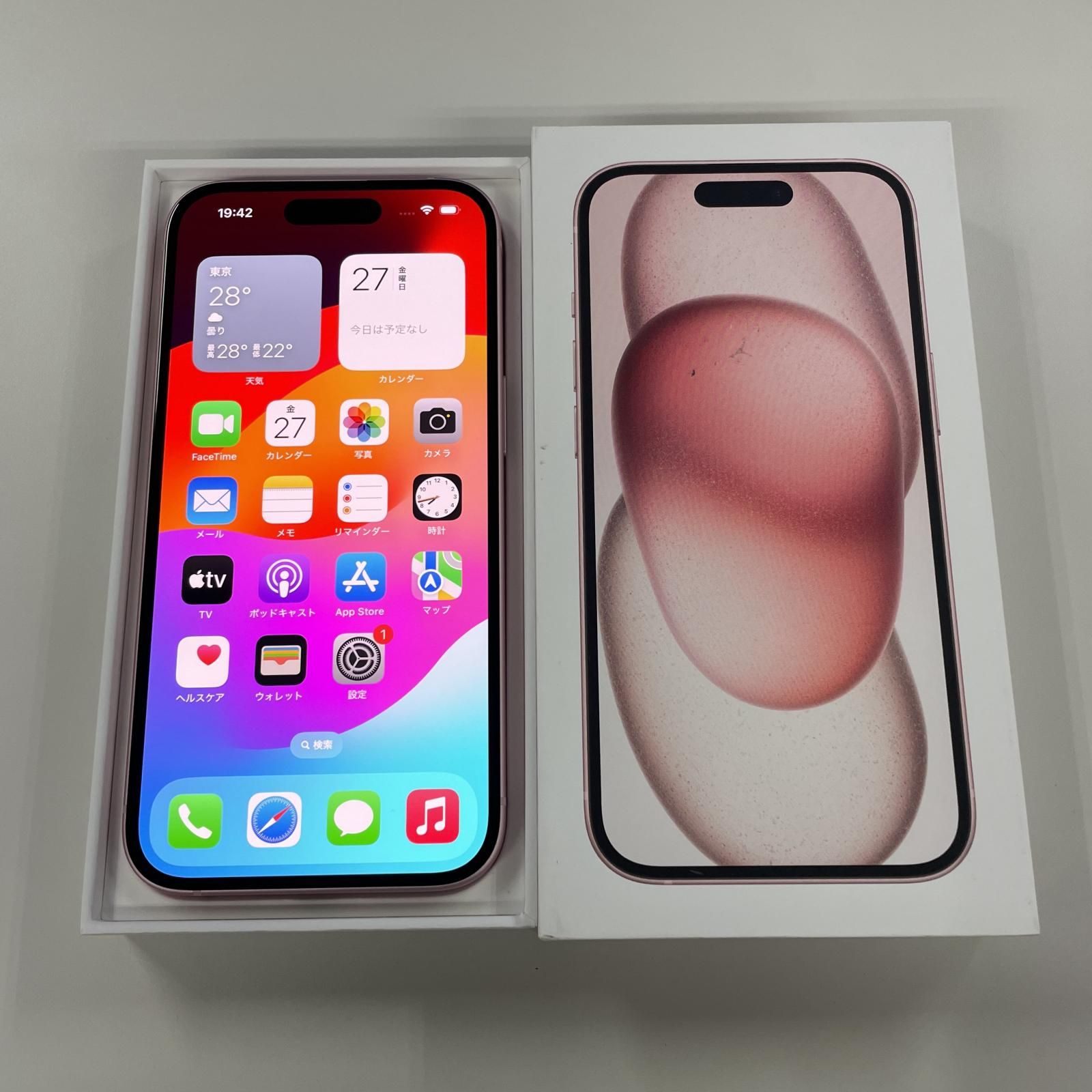 docomo iPhone 15 128GB ピンク
