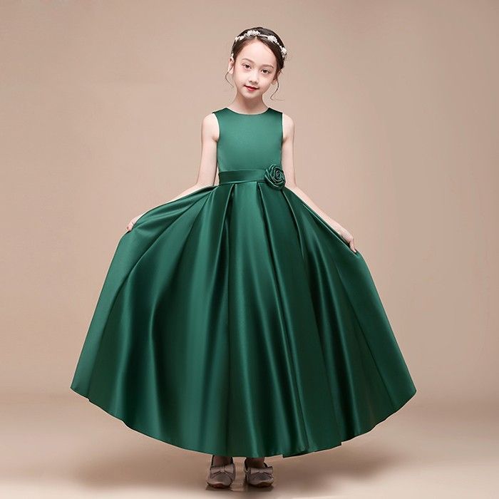 子供ドレス 発表会ドレス こどもドレス キッズドレス 韓国 ジュニアドレス 女の子 ロングドレス タフタ素材を使用したドレス 子供 結婚式 七五三 ドレス 子供 フォーマル 子供フォーマル コンクール ドレス 子どもドレス muself03