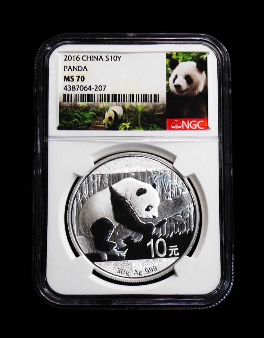 2016 China Panda Silver Coin 10 Yuan NGC MS 70