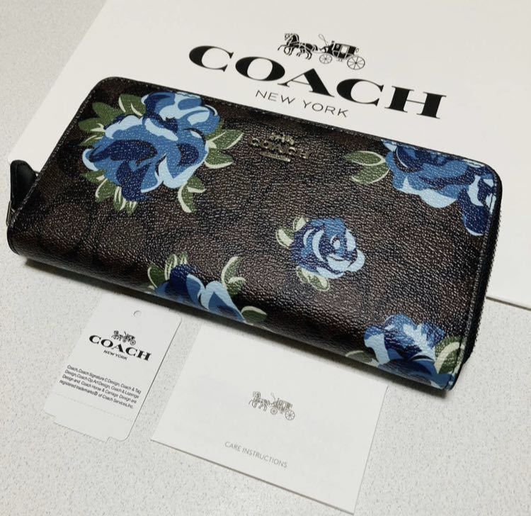 ☆ COACH コーチ F39189 長財布 シグネチャー フローラルプリント 花柄