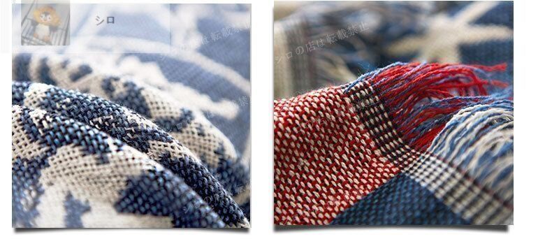 マルチブランケット ゾディアックホイール リバーシブル おしゃれ インテリア コットン ベッドブランケット ソファカバー タッセ NEXPOTALLINN_EU