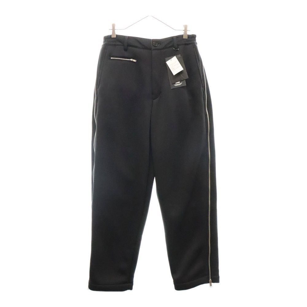 UNDERCOVER (アンダーカバー) 23AW trousers ダンボールニット サイドジップ コットン スウェットパンツ ブラック UC2C4504-2