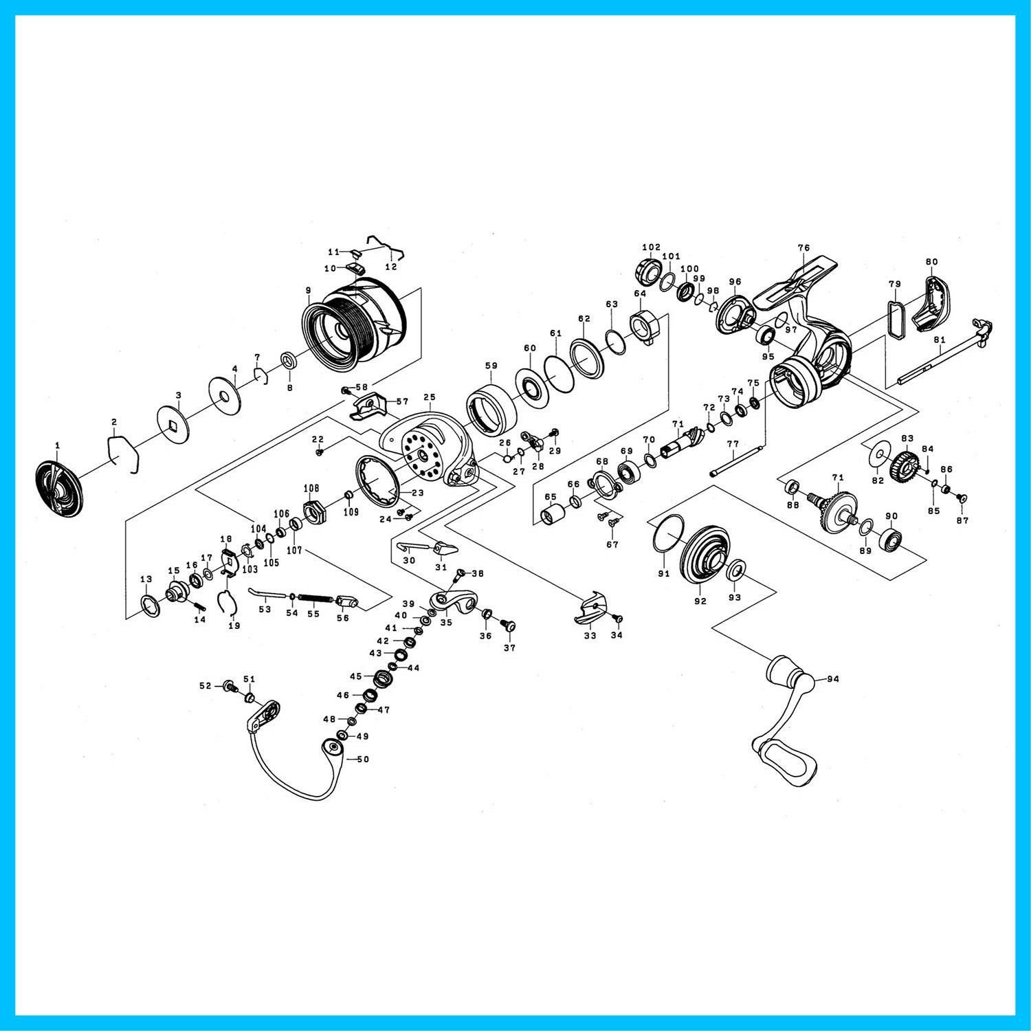 在庫処分】ダイワ(DAIWA) 純正パーツ 20 ルビアス FC LT2500S-XH ドラグノブ 部品番号 1 部品コード 139765 - メルカリ