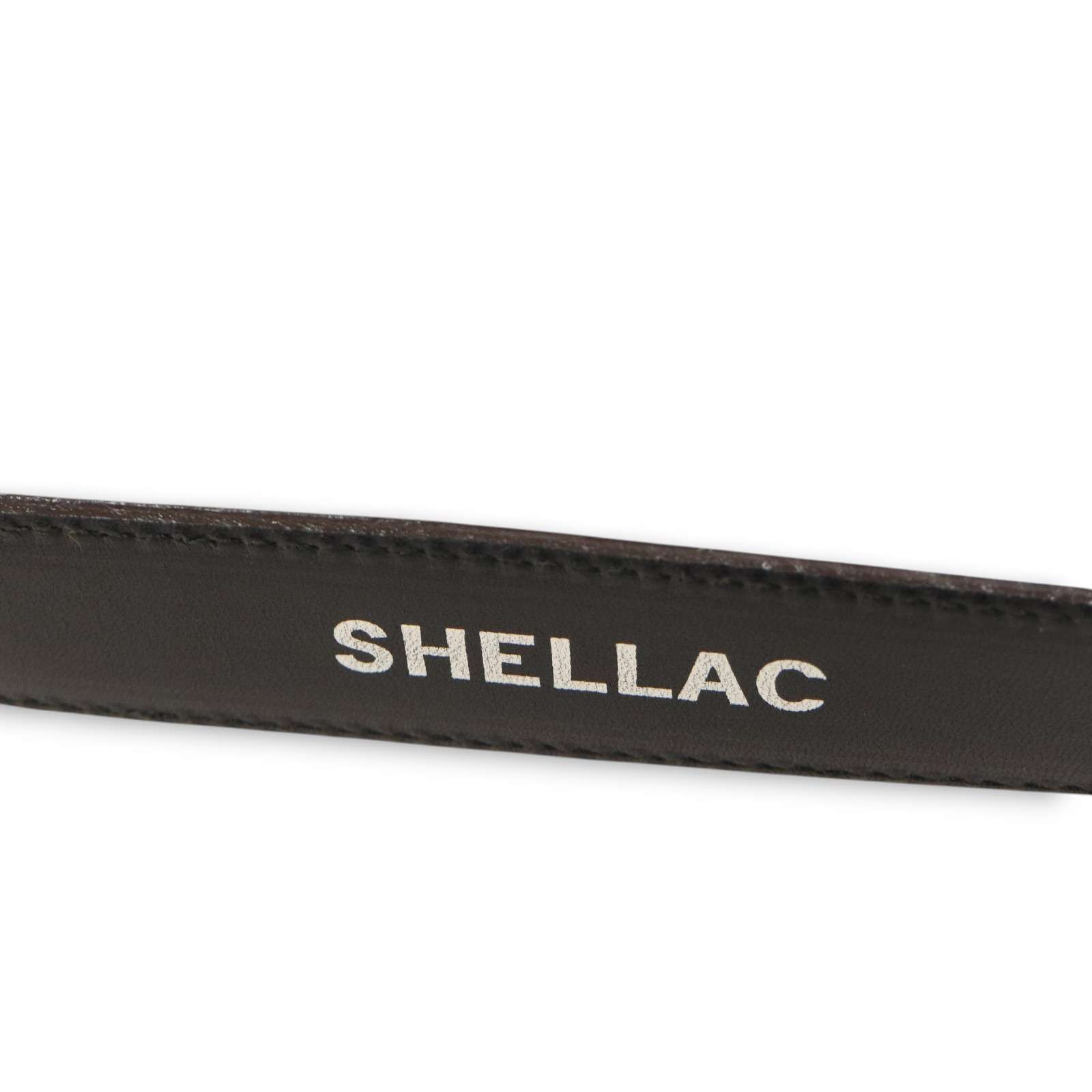 美品☆ SHELLAC シェラック 通年 エナメル レザー ベルト Sz.F