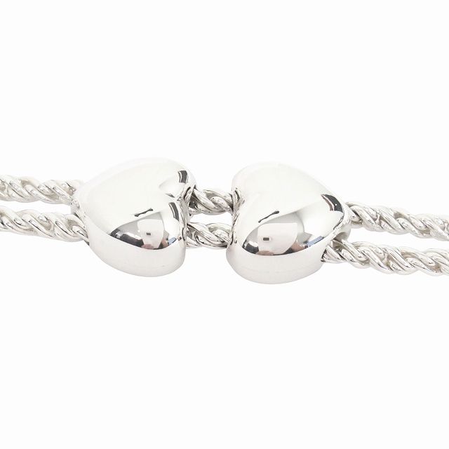 【美品】19.5cmティファニー ダブルロープ ハート ブレスレット SV925 楽天市場】ティファニー ダブルハート ロープチェーン シルバー