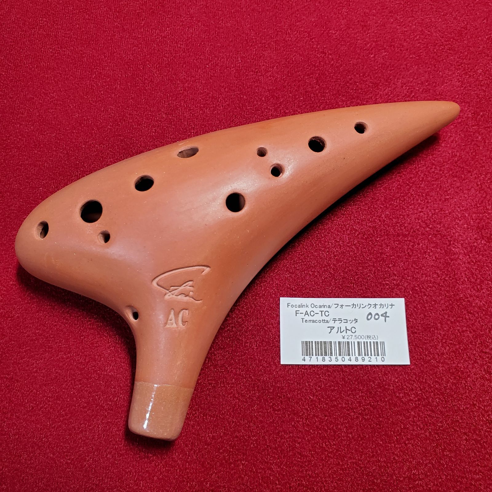 オカリナ　テラコッタC Focalink テラコッタ (アルトC管): オカリナ｜山野楽器｜管楽器