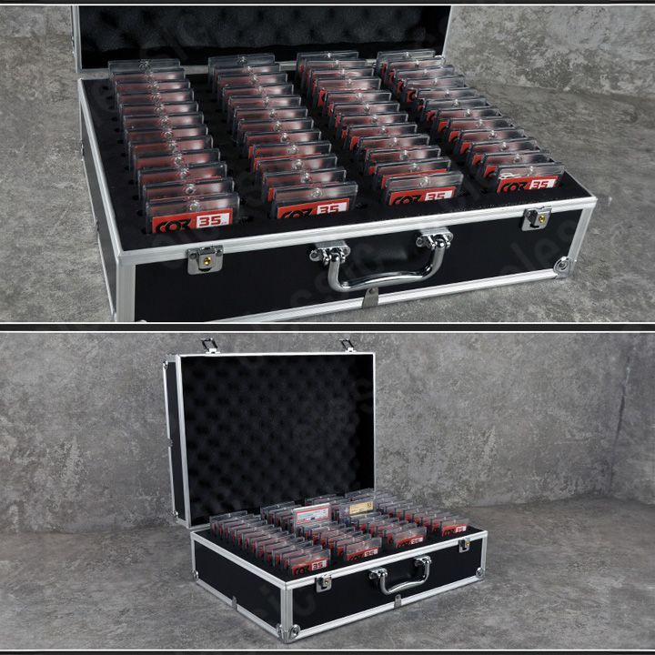 高品質　マグネットローダー　ARS BGS PSA 全対 30枚保管　ブラック : アタッシュケースPSA アクリルスタンド1個付き ARS BGS