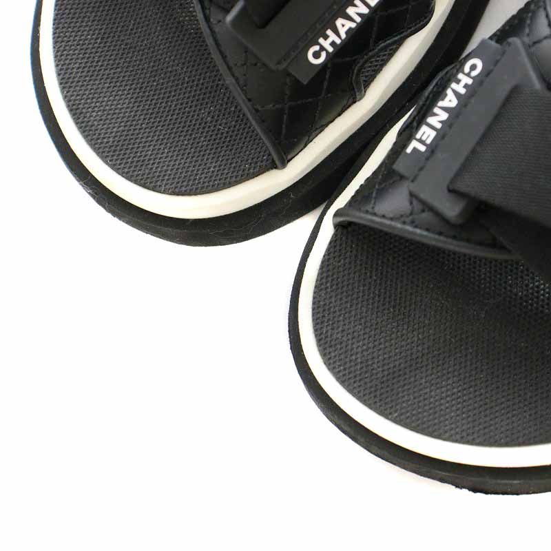 シャネル CHANEL ストラップサンダル スポーツサンダル キルティング
