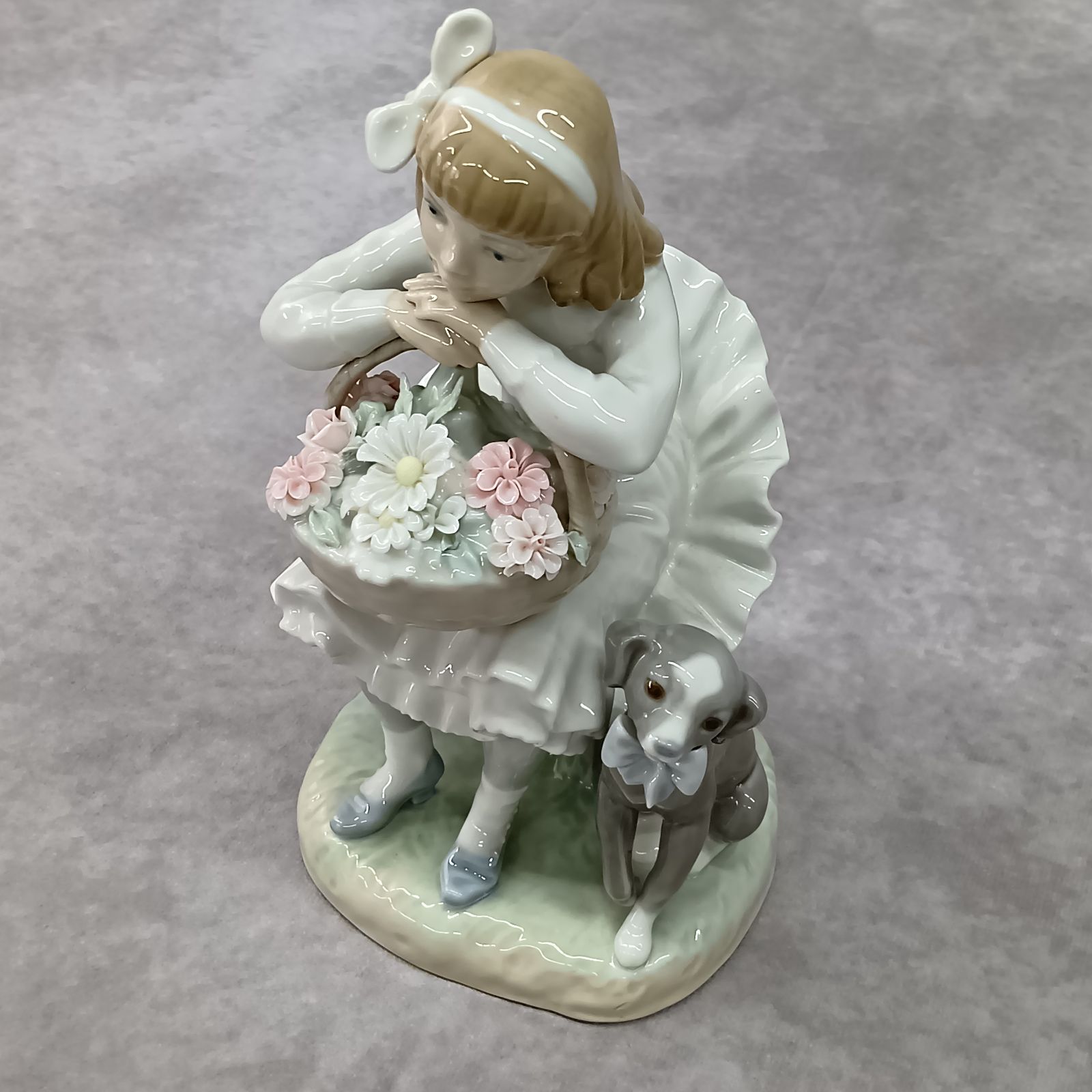 リヤドロ LLADRO 花かご 花 少女
