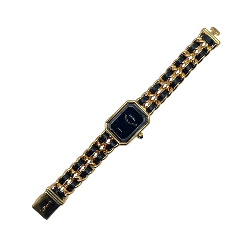 シャネル プルミエール S GP レディース シャネル CHANEL プルミエールS ブラック GP レディース 腕時計
