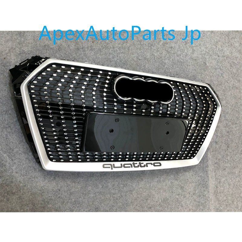 アウディA4 改造用グリル 2017-2019年モデル A4 B9 スターアイグリル フロントフェイス ラジエーターカバー エンブレム付き FFCRYSTALESIA_COM