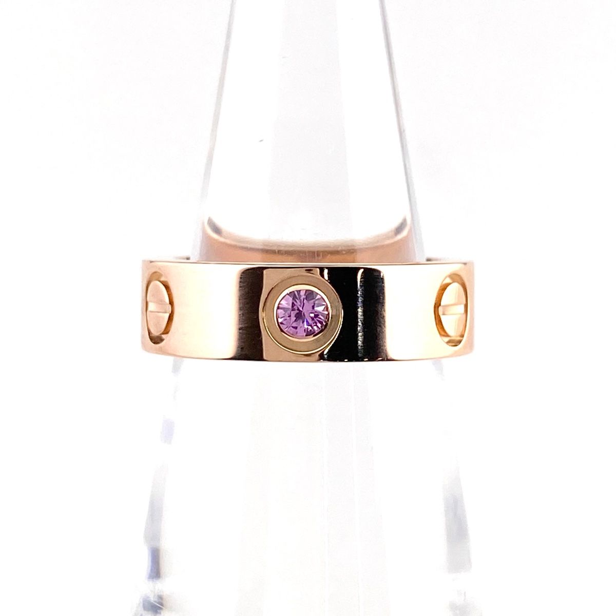 カルティエ CARTIER ラブ リング PG ピンクゴールド 指輪 ピンクサファイア リング 10号 750 ピンクサファイア レディース