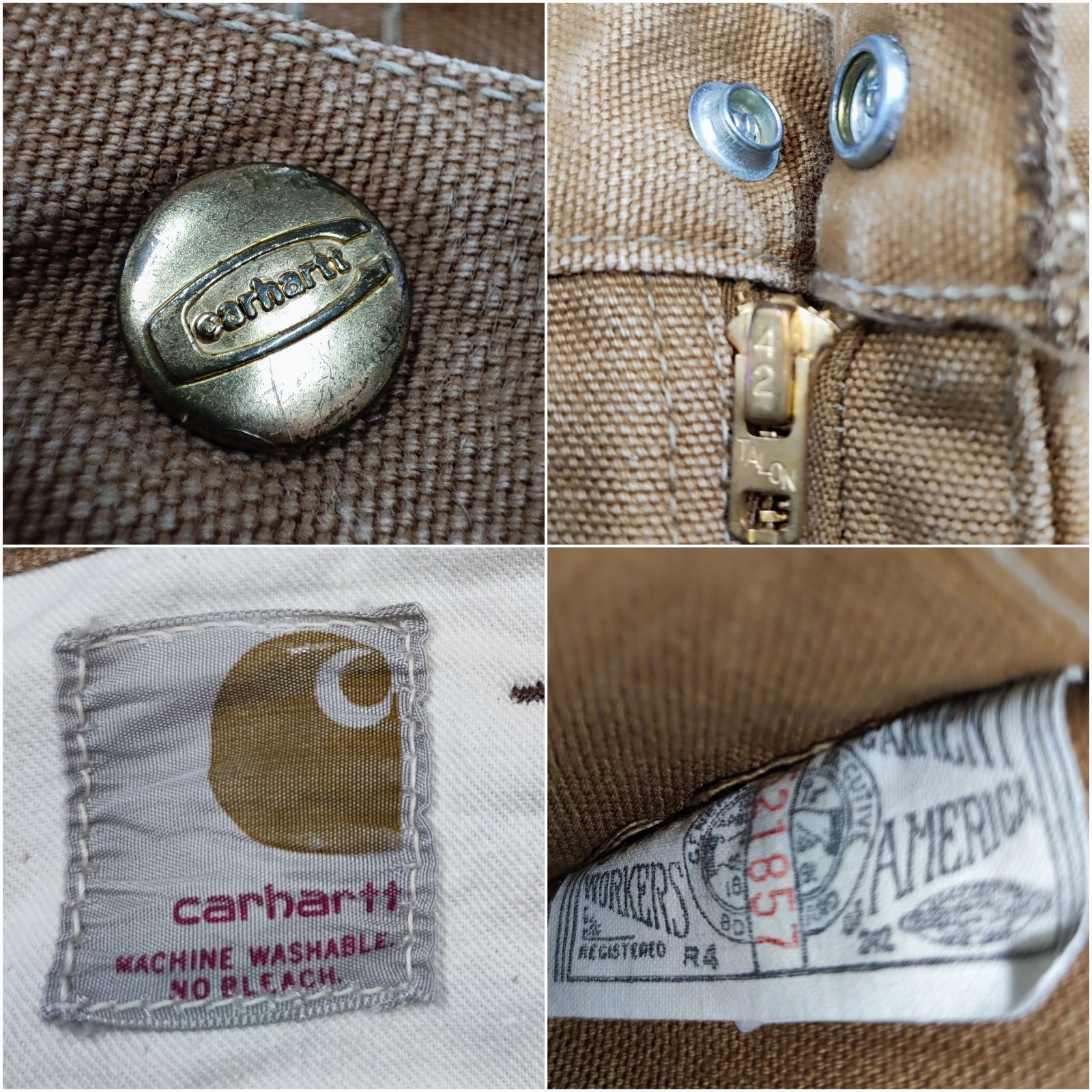 60s70s Carhartt ペインターパンツ ダックパンツ デカCボタン