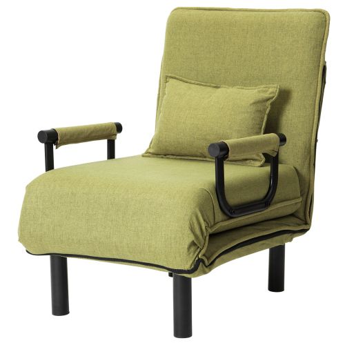 10%割」 【グリーン】折りたたみソファー ソファベッド 1人掛け 省