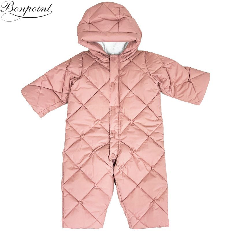 Bonpoint ボンポワン アウトレット 18M 80cm 2A 90 cm ベビー ガール W04NOUW00002 パデッド ロンパース ダウン80％ 女の子 子ども服 並行輸入品