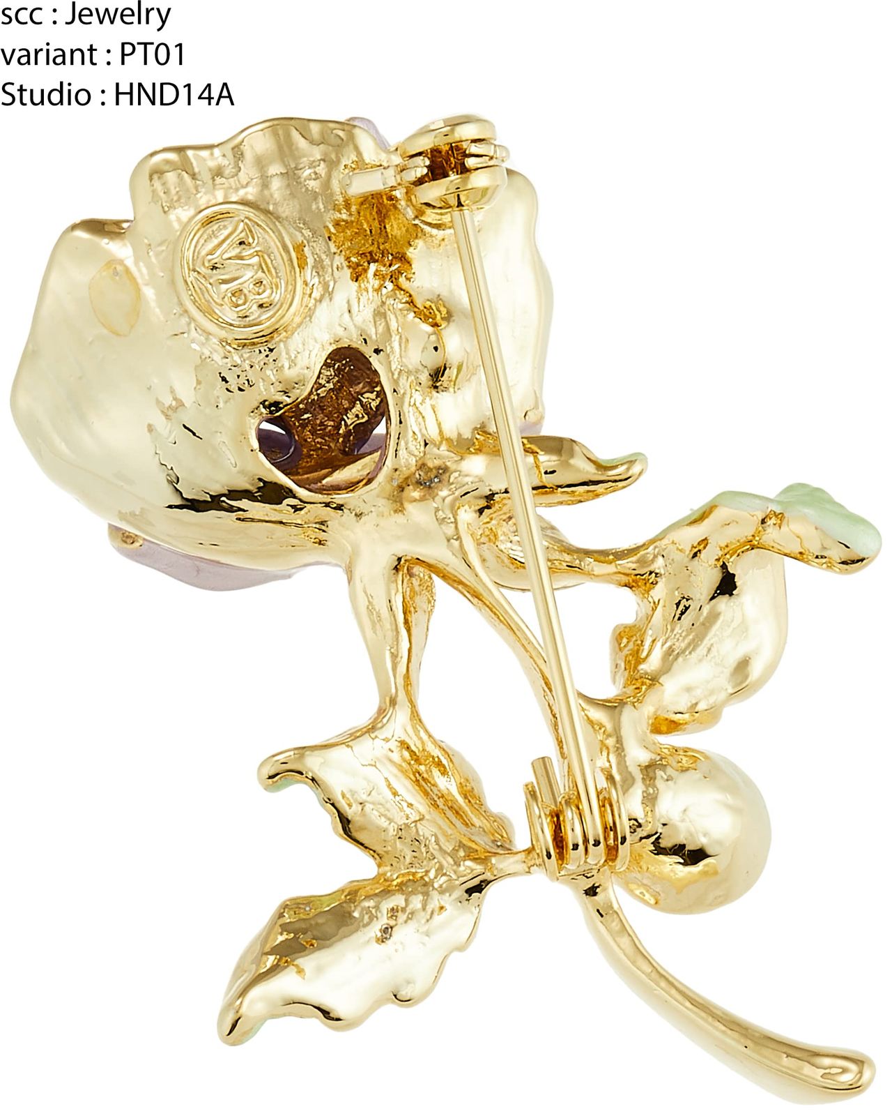 大 V2 VBRV0312 ブローチ ヴァンドームブティック バラ