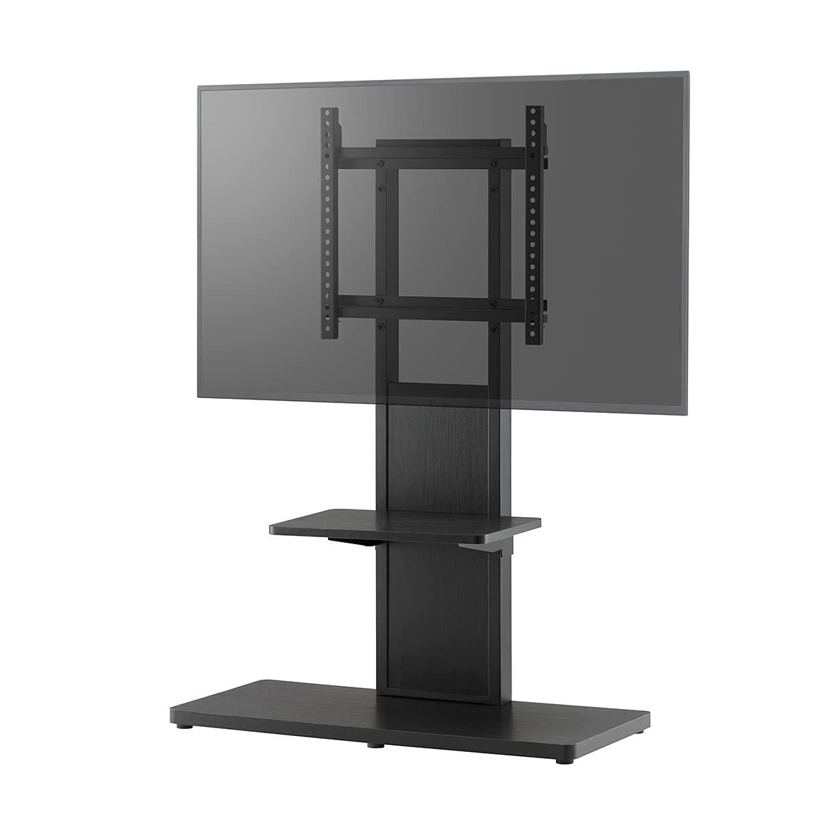 4営業日で発送 朝日木材加工 Asahiwood 朝日木材加工 壁寄せ テレビ台 WA style 40～55型 幅80cm ブラック 棚付き AS-WA800