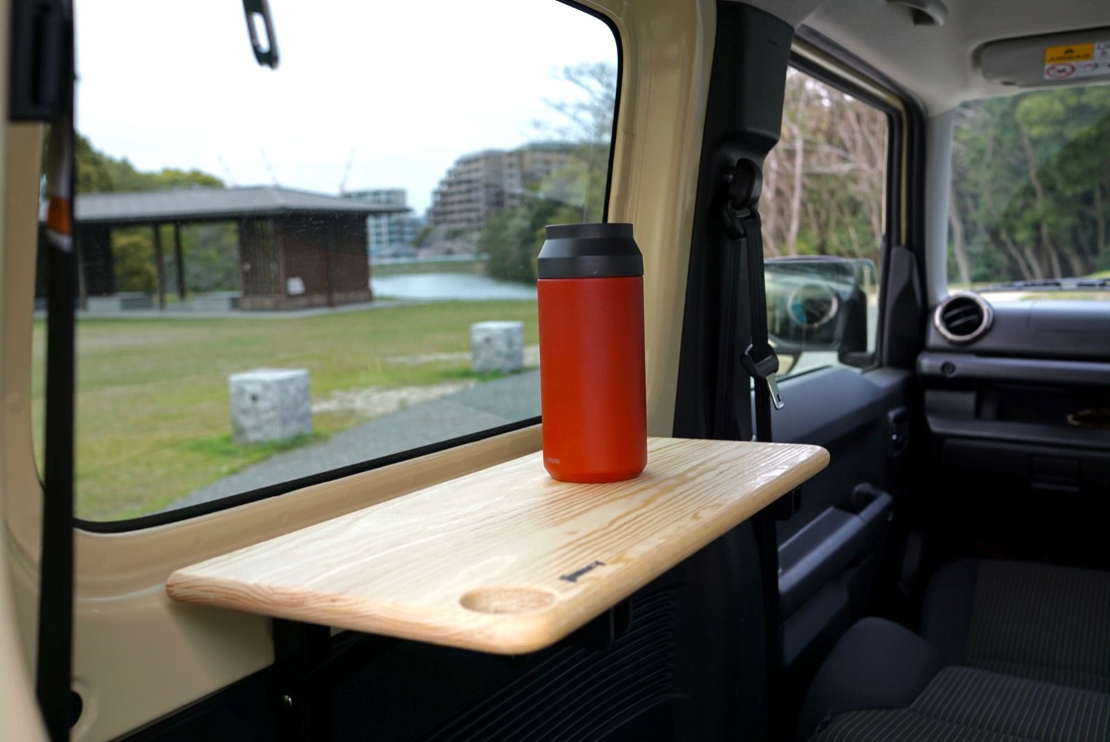 新型ジムニー 車種専用 折り畳み式サイドテーブル JIMNY刻印 (N