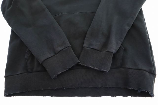 模範的な パームエンジェルス PALM ANGELS LEGALIZE IT HOODIE ダメージ加工 プルオーバー パーカー M 黒 ブラック ブランド古着ベクトル AA 250927