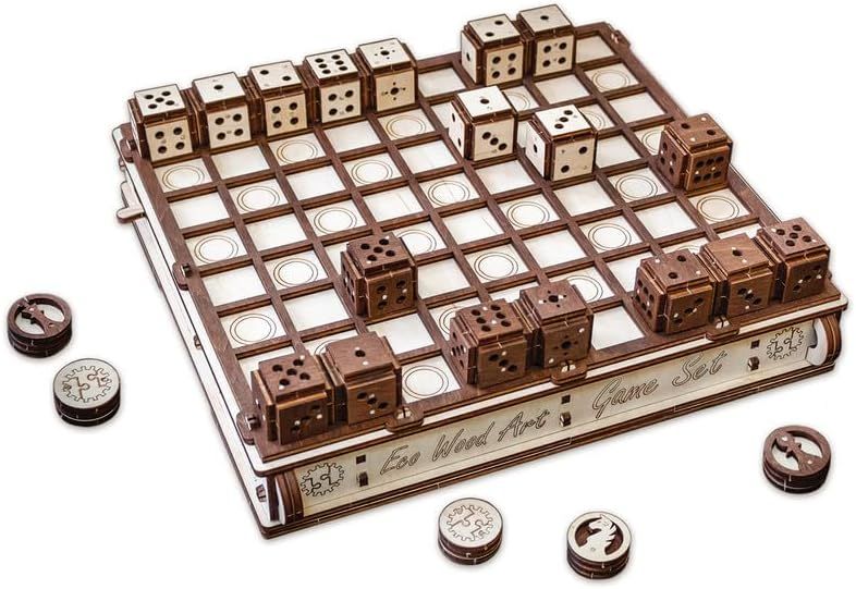 EWA ゲームセット 3D木製パズル＝ボードゲーム (Game Set/Eco Wood Art)