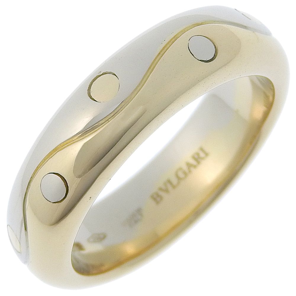 BVLGARI ブルガリ オンダ コンビ K18イエローゴールド×K18ホワイトゴールド 9.5号 レディース 7.5g リング 指輪
