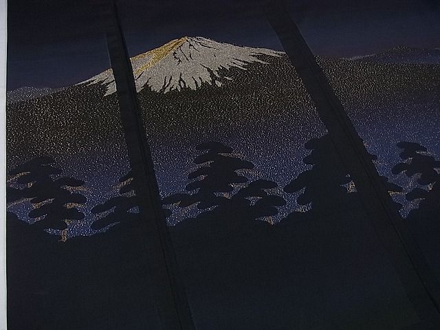 平和屋本店□極上 伝統工芸士 曽根武勇 色留袖 お召地 寿光織 富士