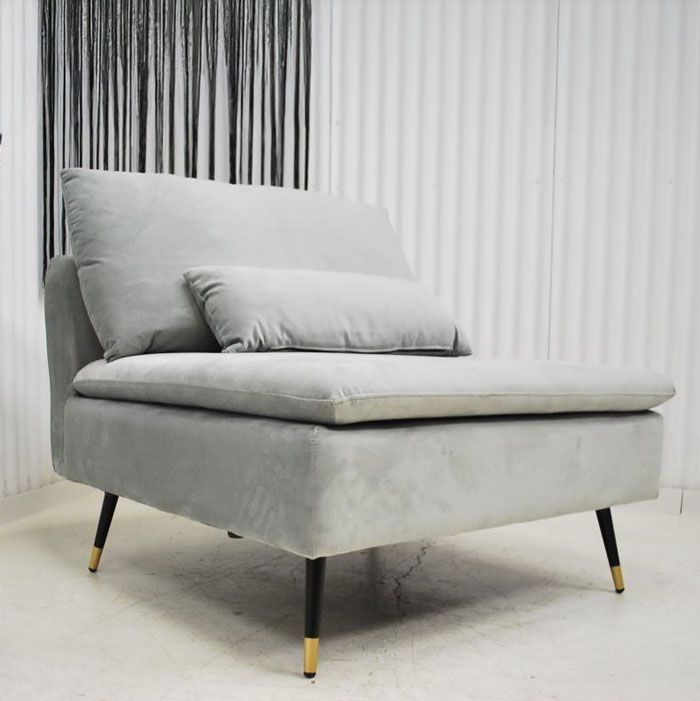 アウトレット 現品限り 大 ♥ 一部送料無料 ラグジュアリーモダン ベロア調ファブリック ワイドシングルソファー 1人掛け 230605-クリサンセ1ｐ