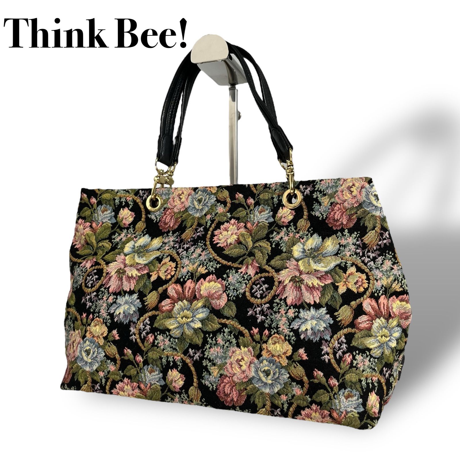 新品未使用　Think Bee! シンクビー　刺繍　ハンドバッグ　トートバック シンクビー！Think Bee！トートバッグ 刺繍 - メルカリ