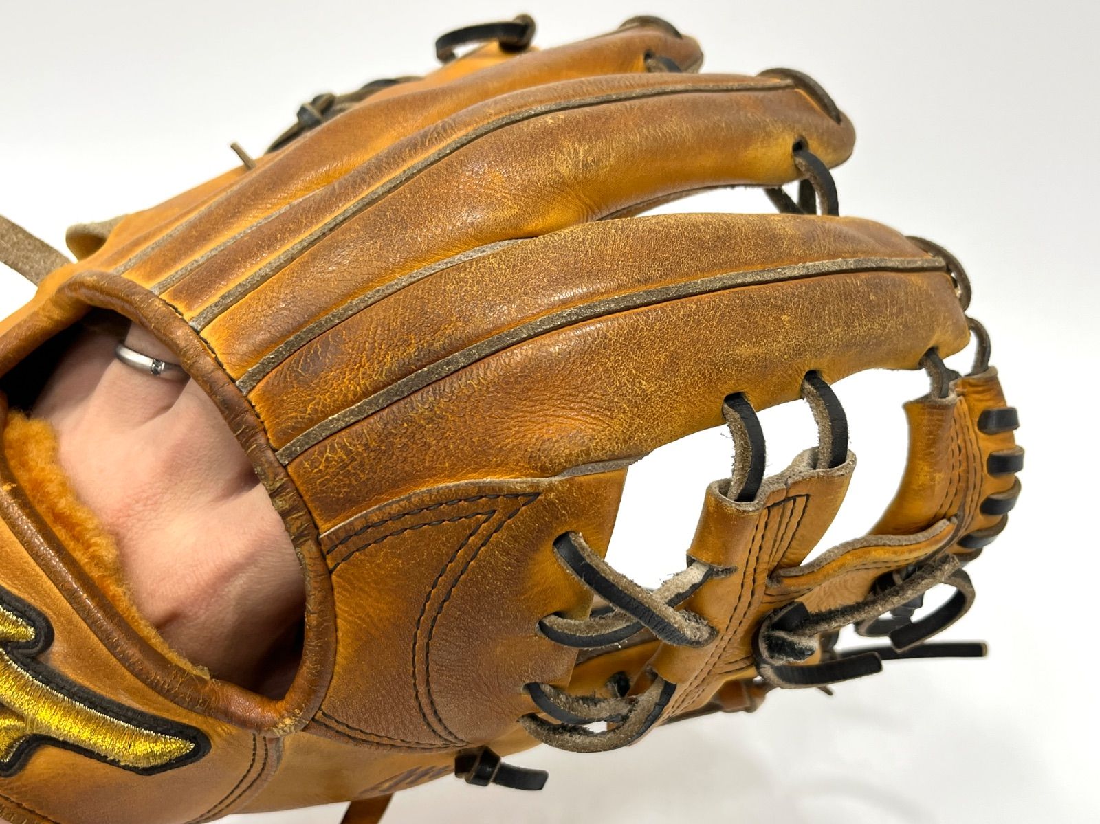 中古品 ミズノ MIZUNO ミズノプロ 硬式 内野手用グローブ HAGAJAPAN